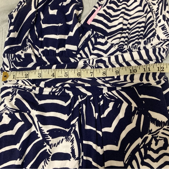 Lilly Pulitzer Sloan Oh Cabana Navy and White Zebra Print Maxi Dress Size M - Picture 12 of 14